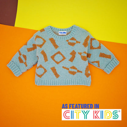 CUT AND STICK KID'S JUMPER - MINT - 6-9 MONTHS